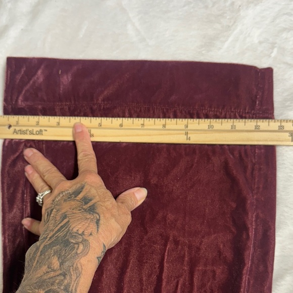 Universal Thread Velour Maroon Wide Leg Pants - Picture 13 of 13